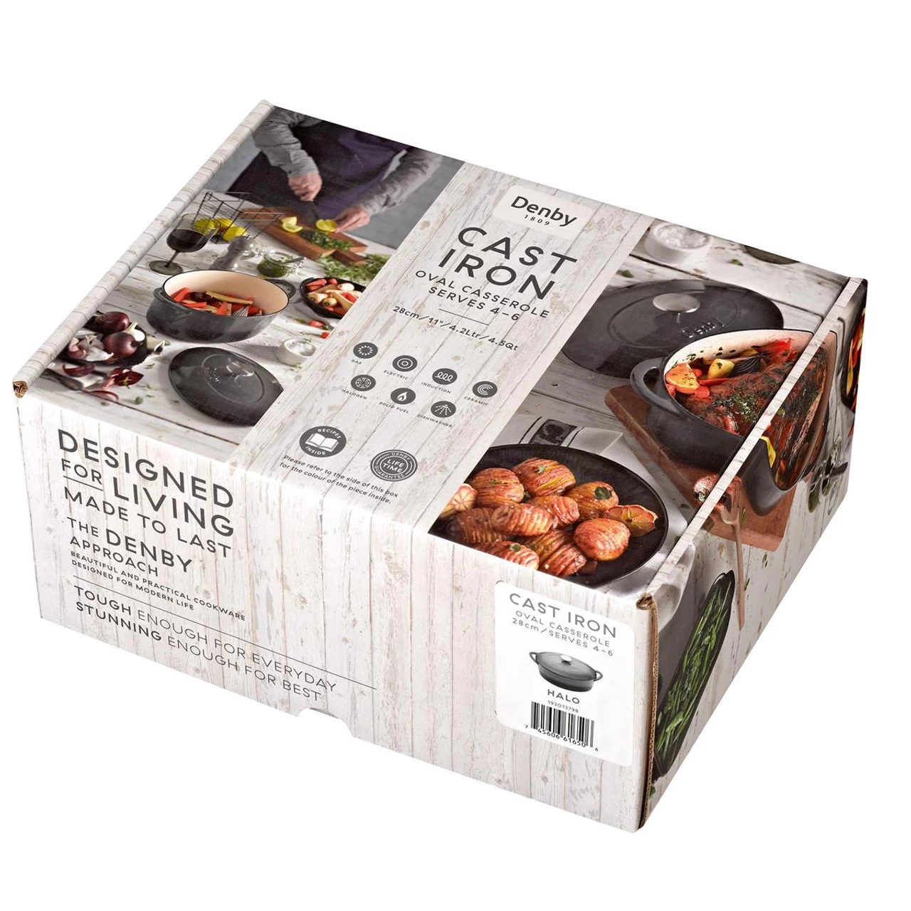 Denby Halo Cast Iron 28cm Oval Casserole