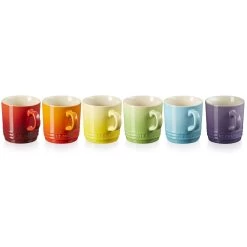 Le Creuset Stoneware Rainbow Set Of 6 Cappuccino Mugs