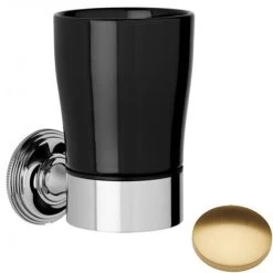 Samuel Heath Style Moderne Tumbler Holder Black Ceramic N6635B