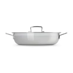 Le Creuset 3 Ply Stainless Steel 30cm Shallow Casserole With Lid