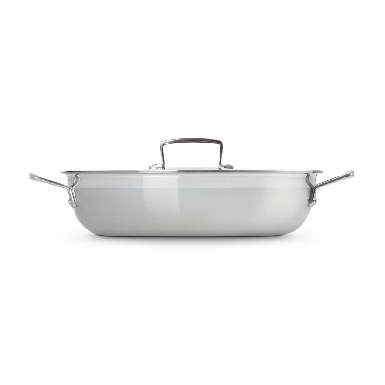 Le Creuset 3 Ply Stainless Steel 30cm Shallow Casserole With Lid