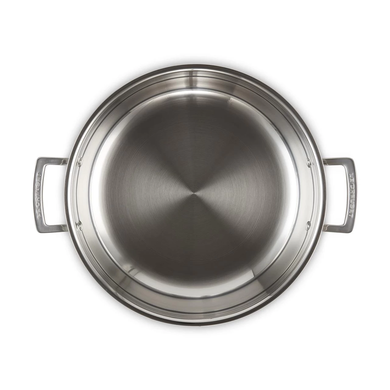 Le Creuset 3 Ply Stainless Steel 30cm Shallow Casserole With Lid - Image 12