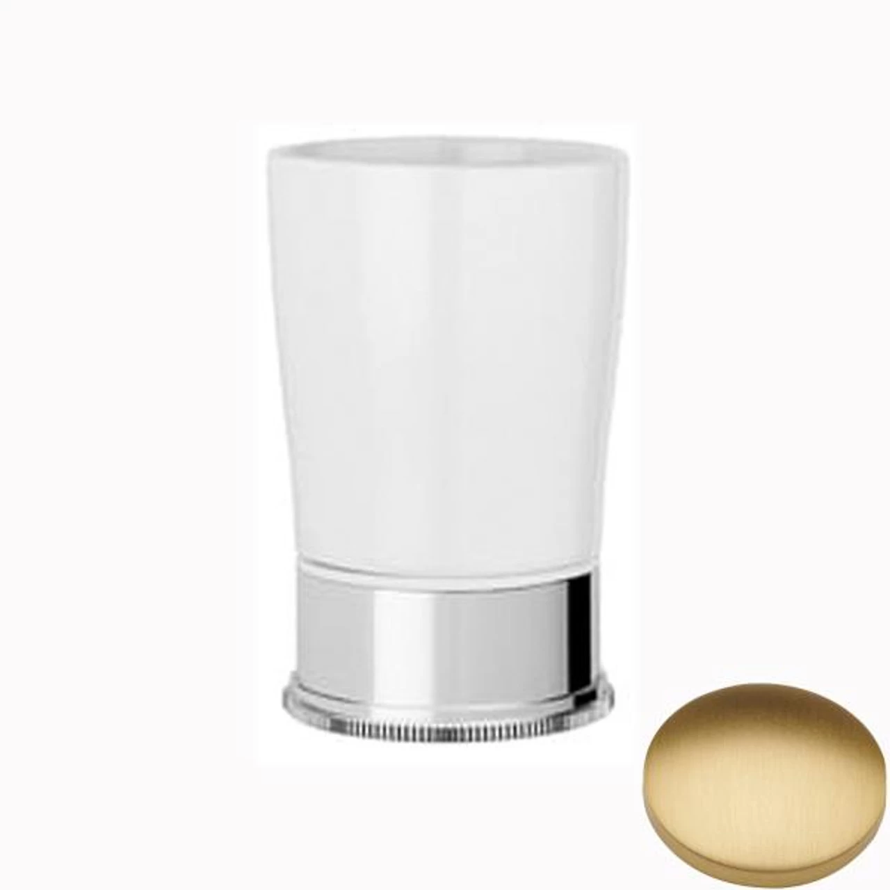 Samuel Heath Style Moderne Freestanding White Ceramic Tumbler Holder N6665W - Image 2