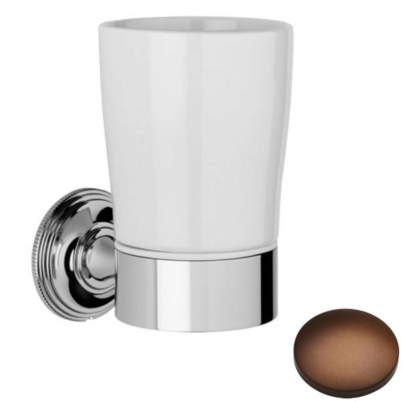 Samuel Heath Style Moderne Tumbler Holder White Ceramic N6635W - Image 4