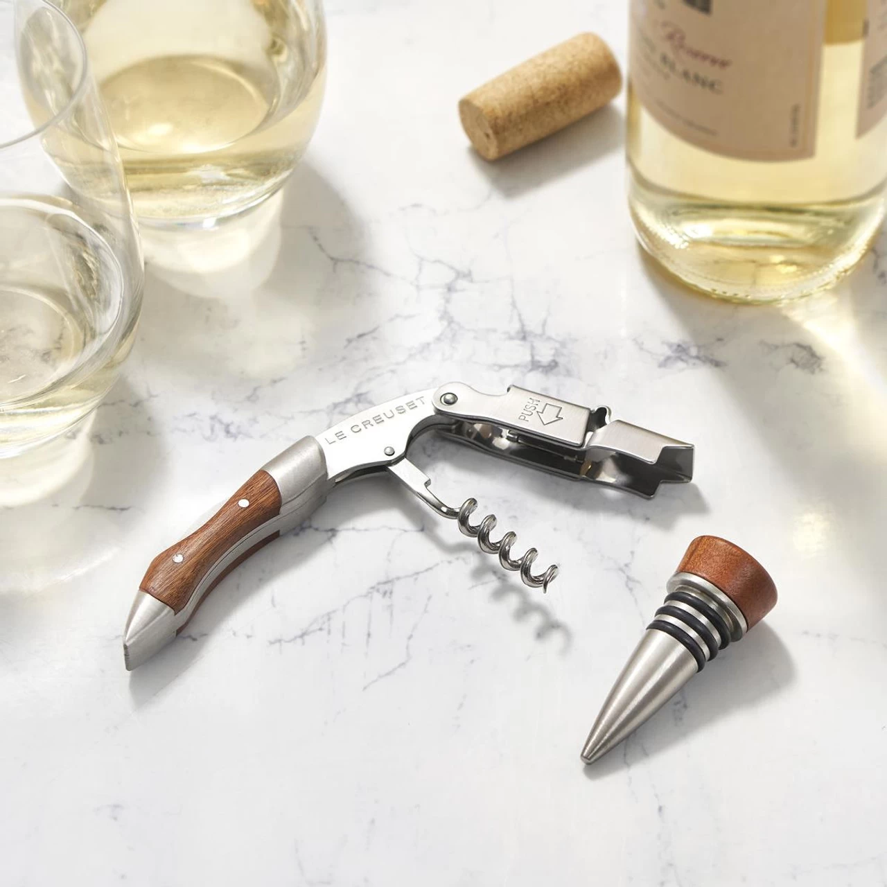 Le Creuset GS 190 Wooden Waiter's Corkscrew And Stopper - Image 3