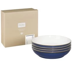 Denby Imperial Blue 4 Piece Pasta Bowl Set