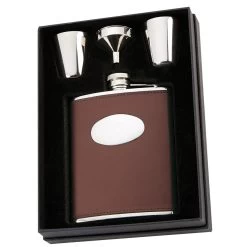 Bisley David Nickerson 6oz Hip Flask & Cups Gift Box