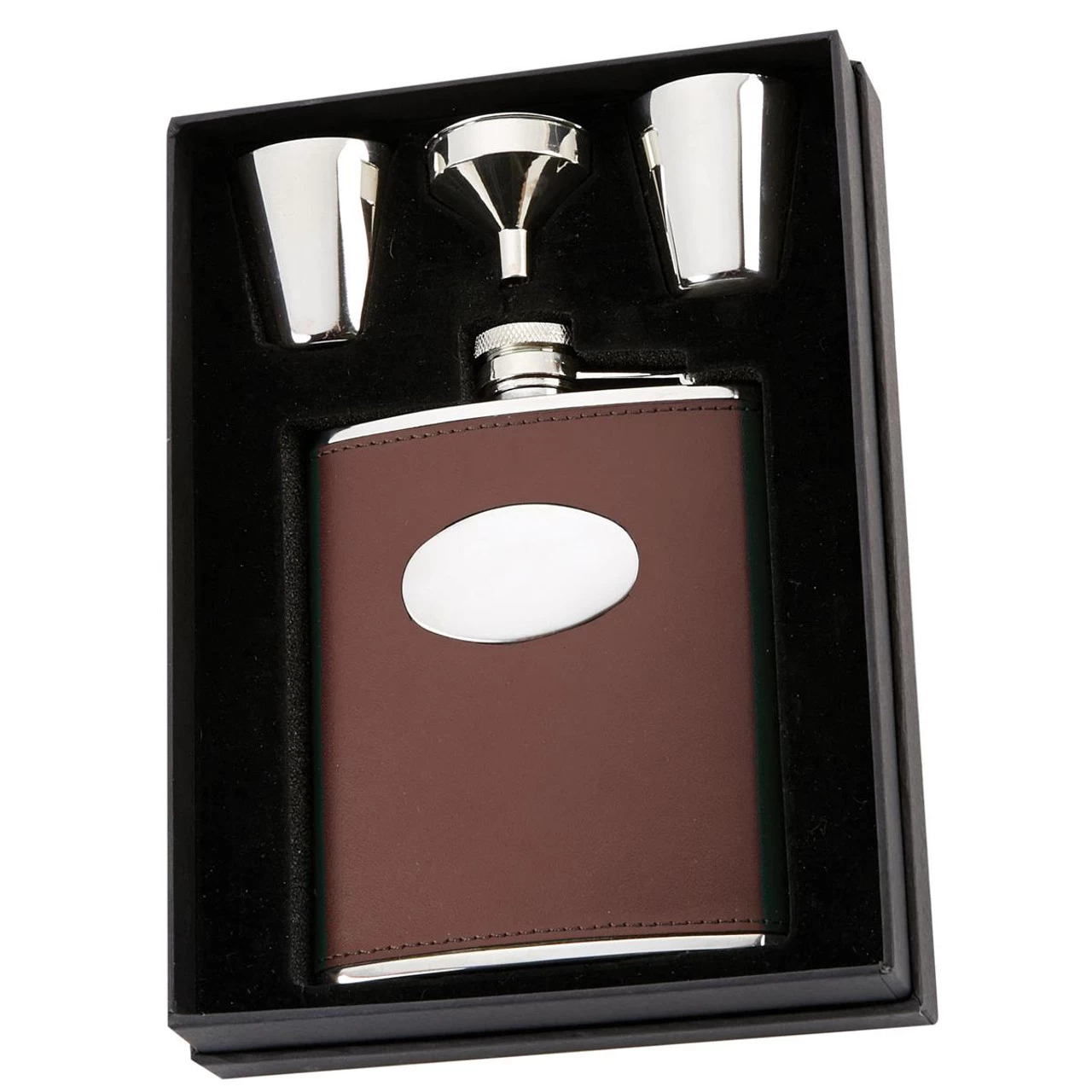 Bisley David Nickerson 6oz Hip Flask & Cups Gift Box