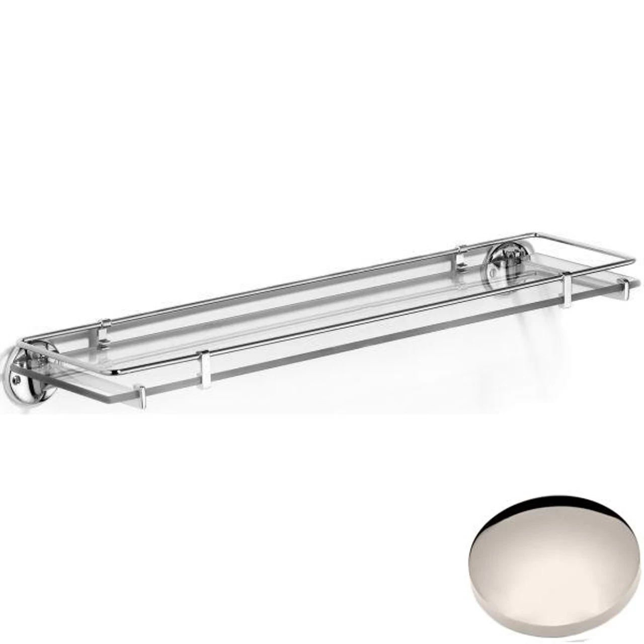 Samuel Heath Curzon Glass Shelf With Fixed Rail N2113/N2114