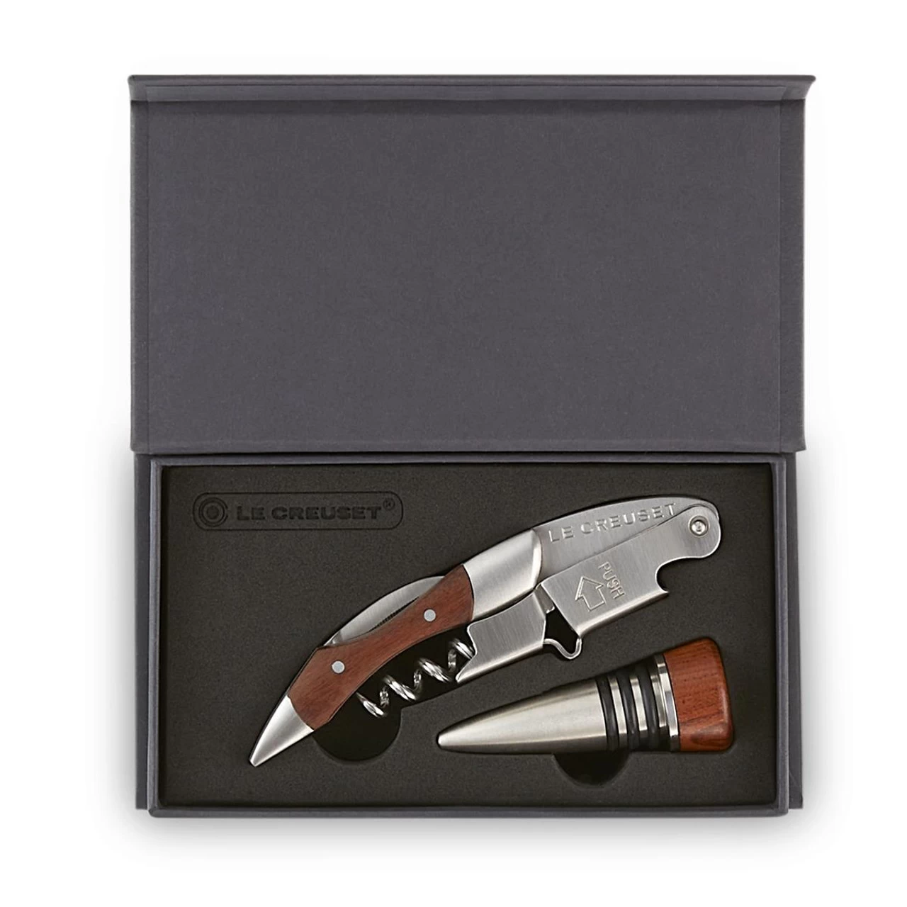 Le Creuset GS 190 Wooden Waiter's Corkscrew And Stopper
