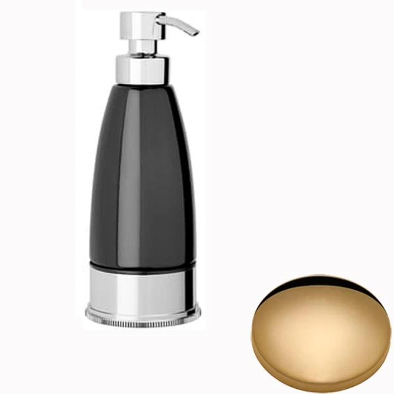 Samuel Heath Style Moderne Freestanding Black Ceramic Liquid Soap Dispenser N6666B - Image 5