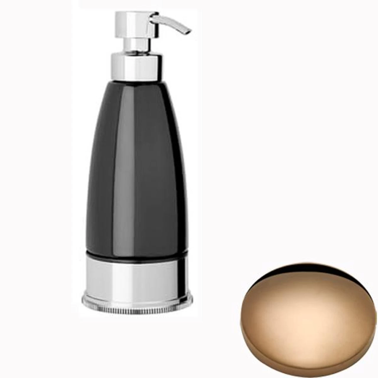 Samuel Heath Style Moderne Freestanding Black Ceramic Liquid Soap Dispenser N6666B - Image 6