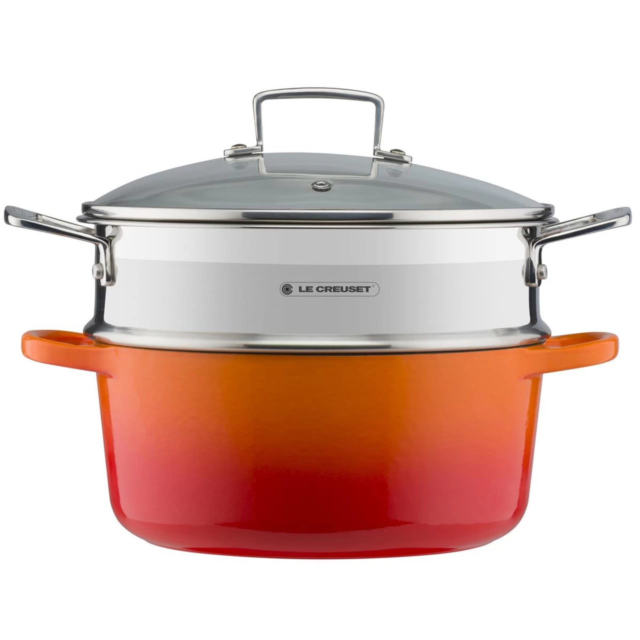 Le Creuset 3 Ply Stainless Steel Large Multi-Steamer With Glass Lid - Image 2