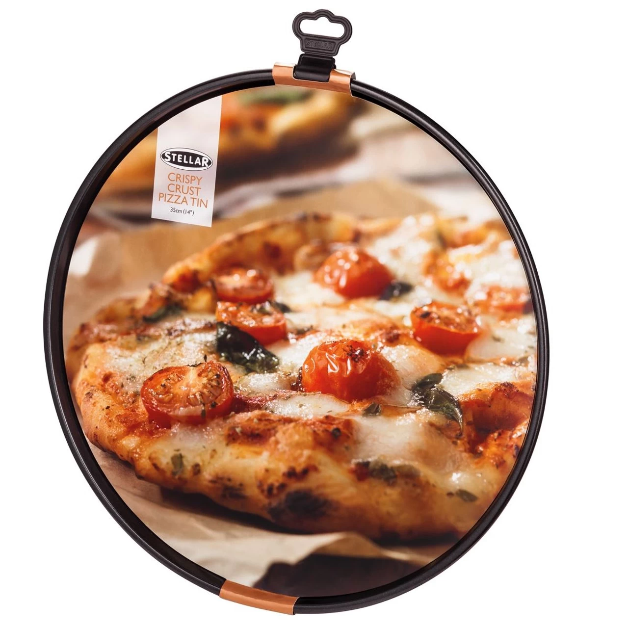 Stellar Bakeware Non-Stick Crispy Crust Pizza Tin - Image 2