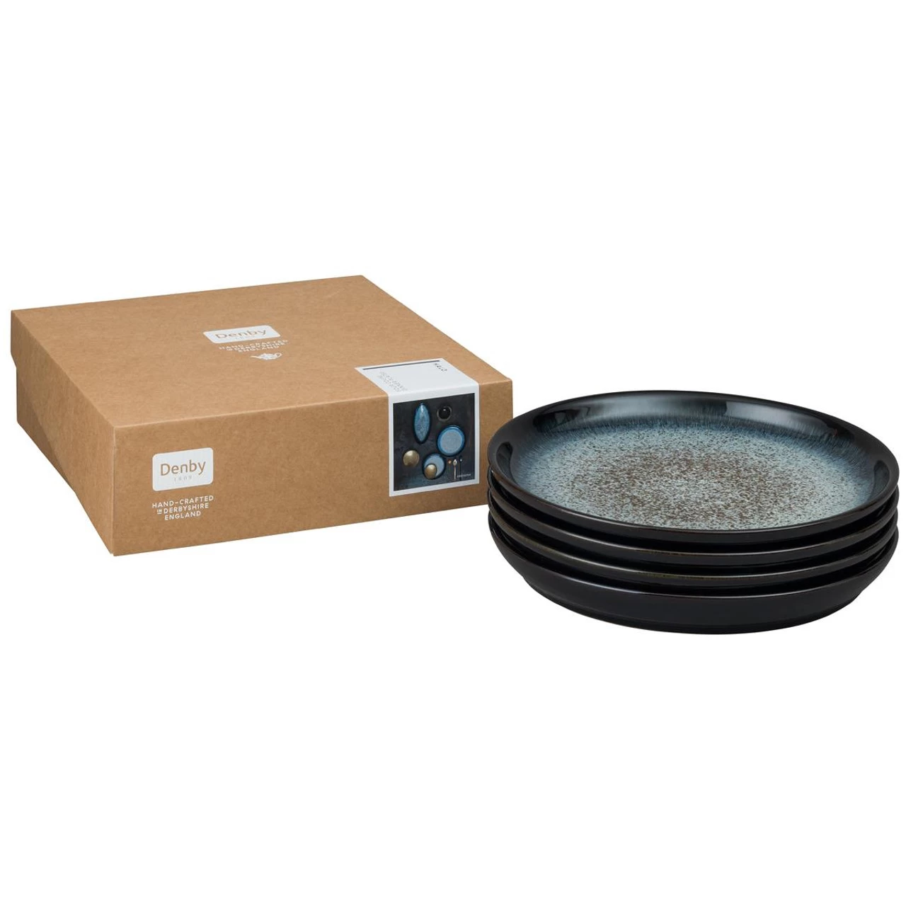 Denby Halo 4 Piece Coupe Dinner Plate Set