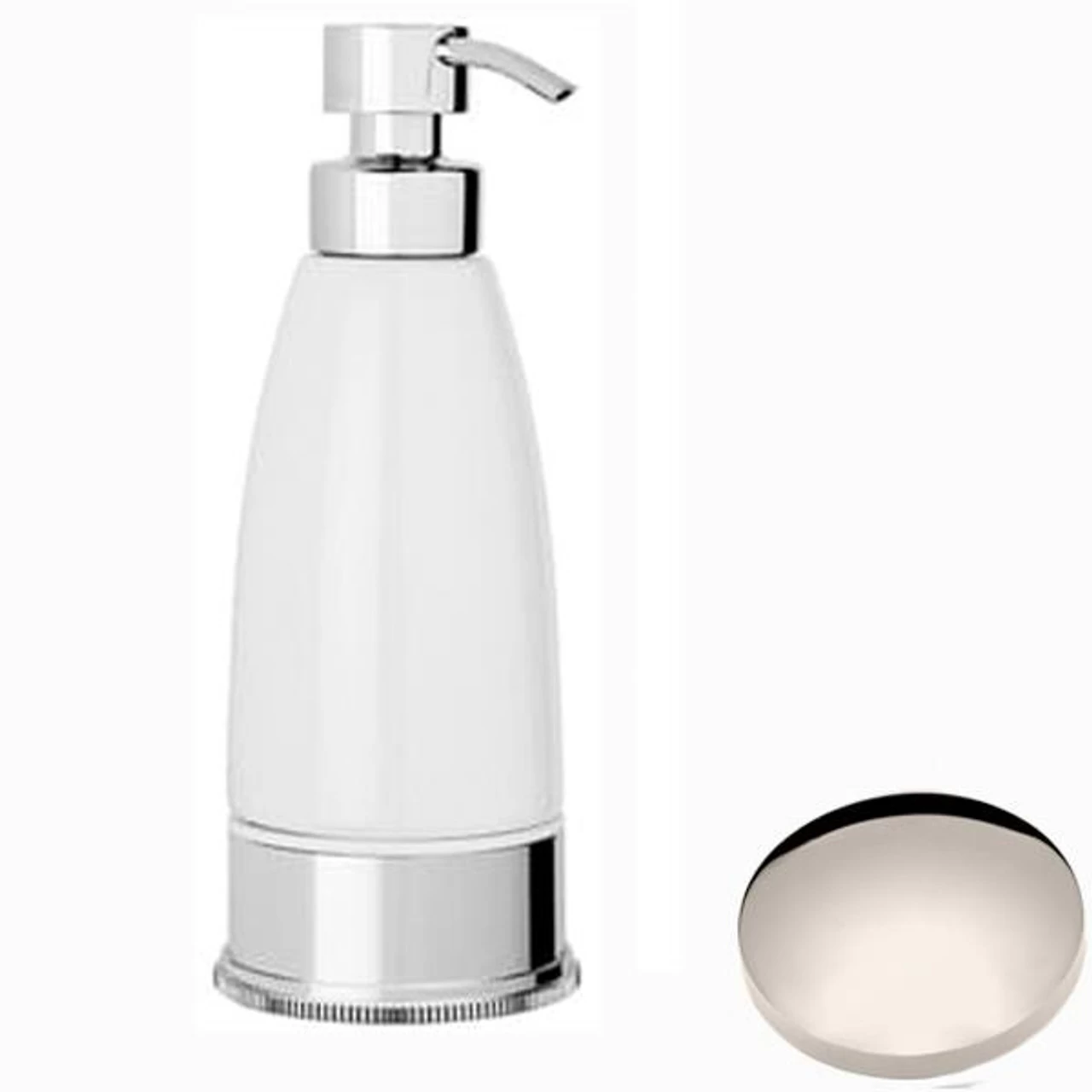 Samuel Heath Style Moderne Freestanding White Ceramic Liquid Soap Dispenser N6666W - Image 7