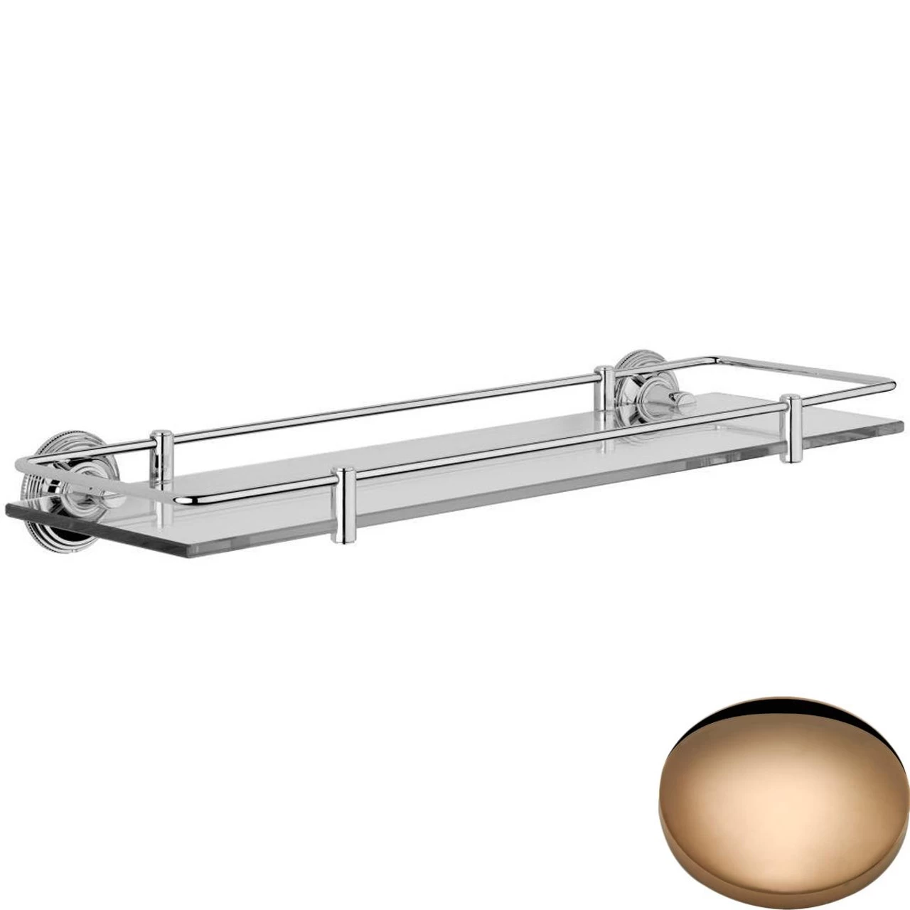 Samuel Heath Style Moderne Glass Shelf With Rail N6713/N6715 - Image 10