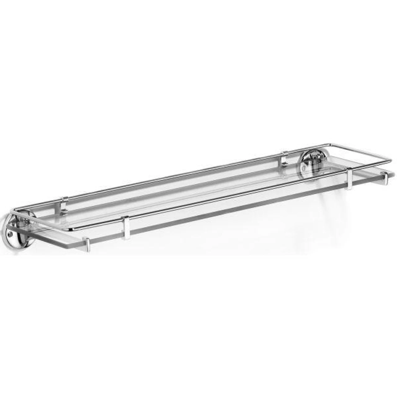 Samuel Heath Curzon Glass Shelf With Fixed Rail N2113/N2114 - Image 2