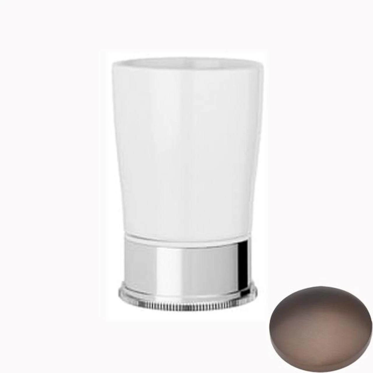 Samuel Heath Style Moderne Freestanding White Ceramic Tumbler Holder N6665W - Image 7