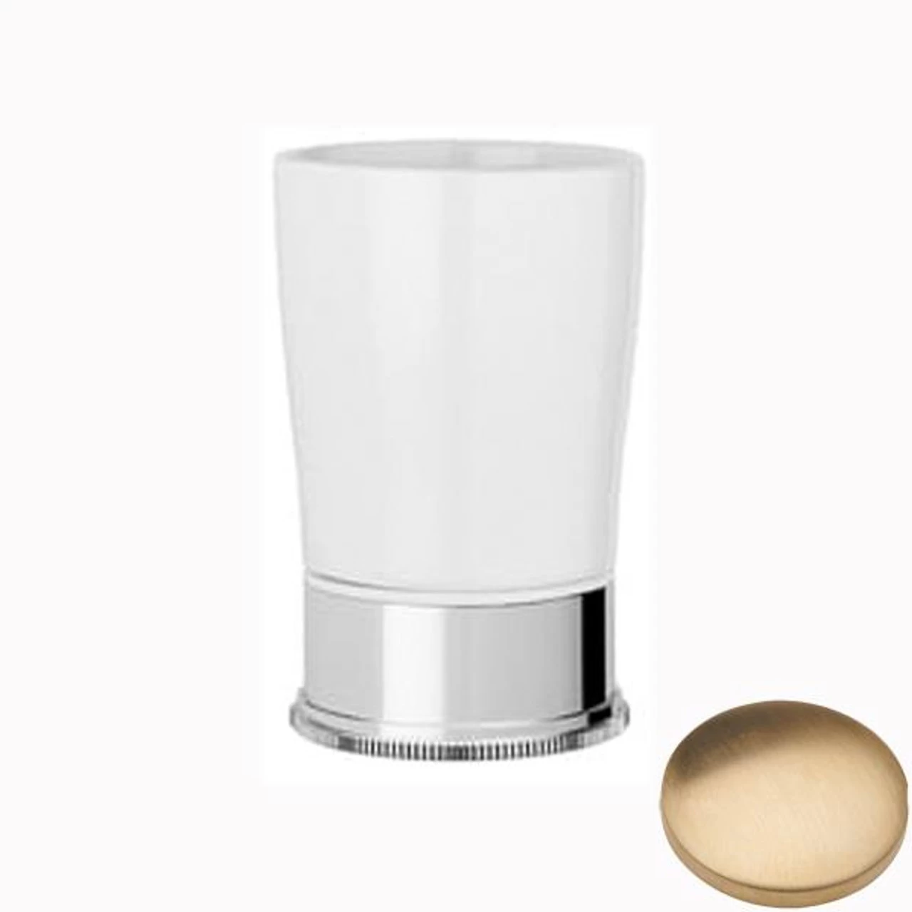 Samuel Heath Style Moderne Freestanding White Ceramic Tumbler Holder N6665W - Image 4