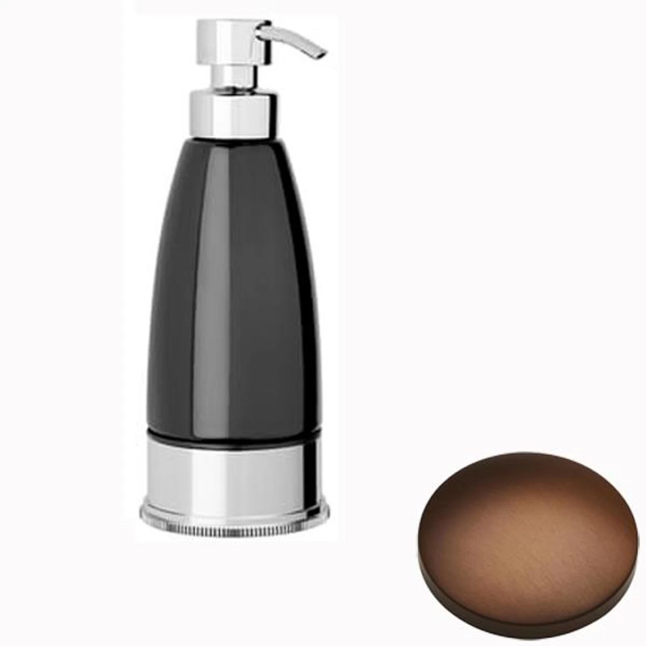 Samuel Heath Style Moderne Freestanding Black Ceramic Liquid Soap Dispenser N6666B - Image 3