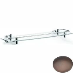 Samuel Heath Fairfield Glass Shelf With Lifting Rail N9543