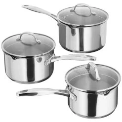 Stellar 7000 3 Piece Draining Saucepan Set