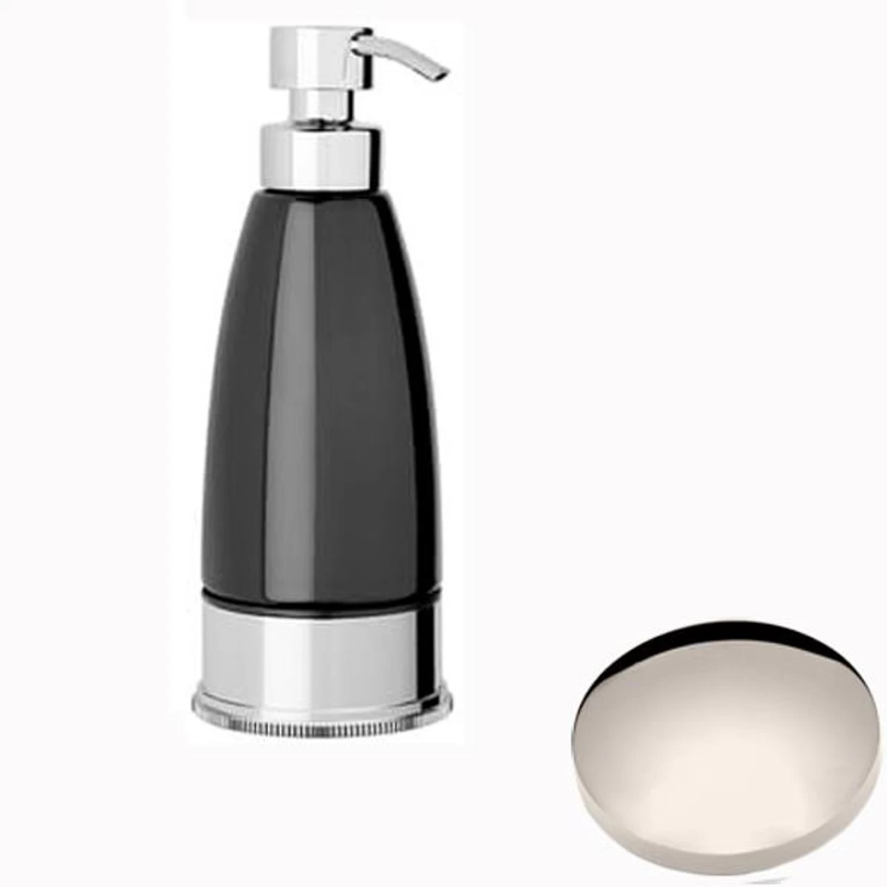 Samuel Heath Style Moderne Freestanding Black Ceramic Liquid Soap Dispenser N6666B
