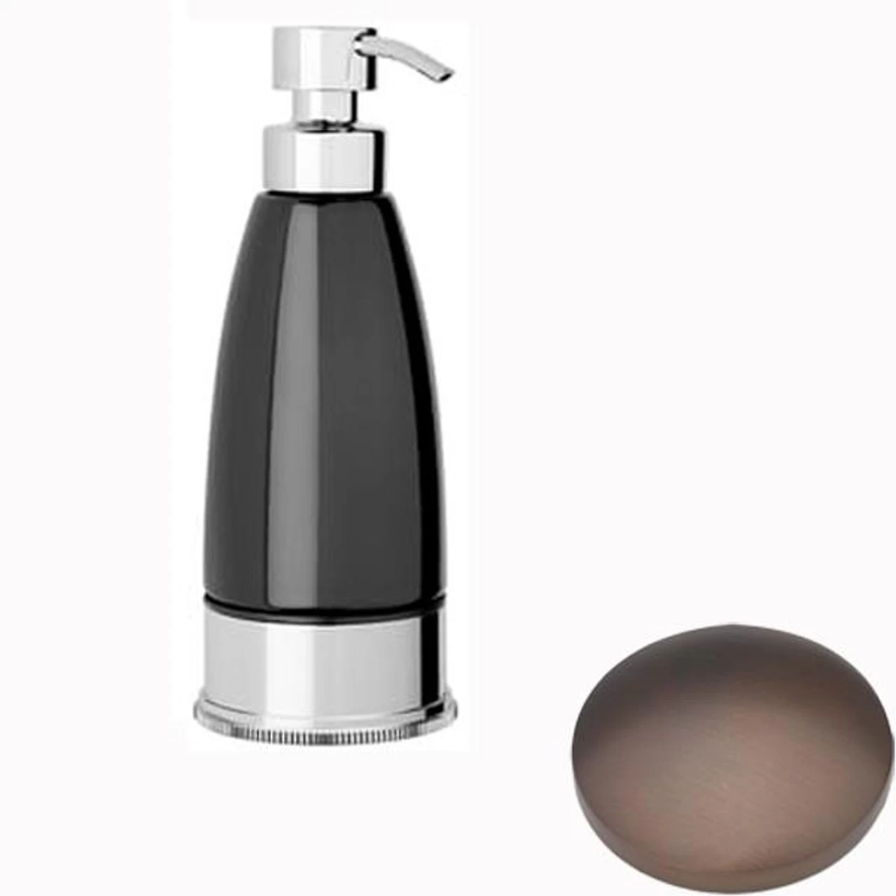 Samuel Heath Style Moderne Freestanding Black Ceramic Liquid Soap Dispenser N6666B - Image 2