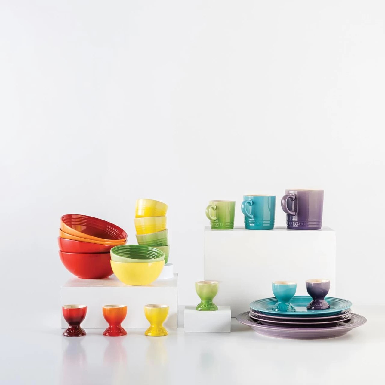 Le Creuset Stoneware Rainbow Set Of 6 Dinner Plates - Image 5