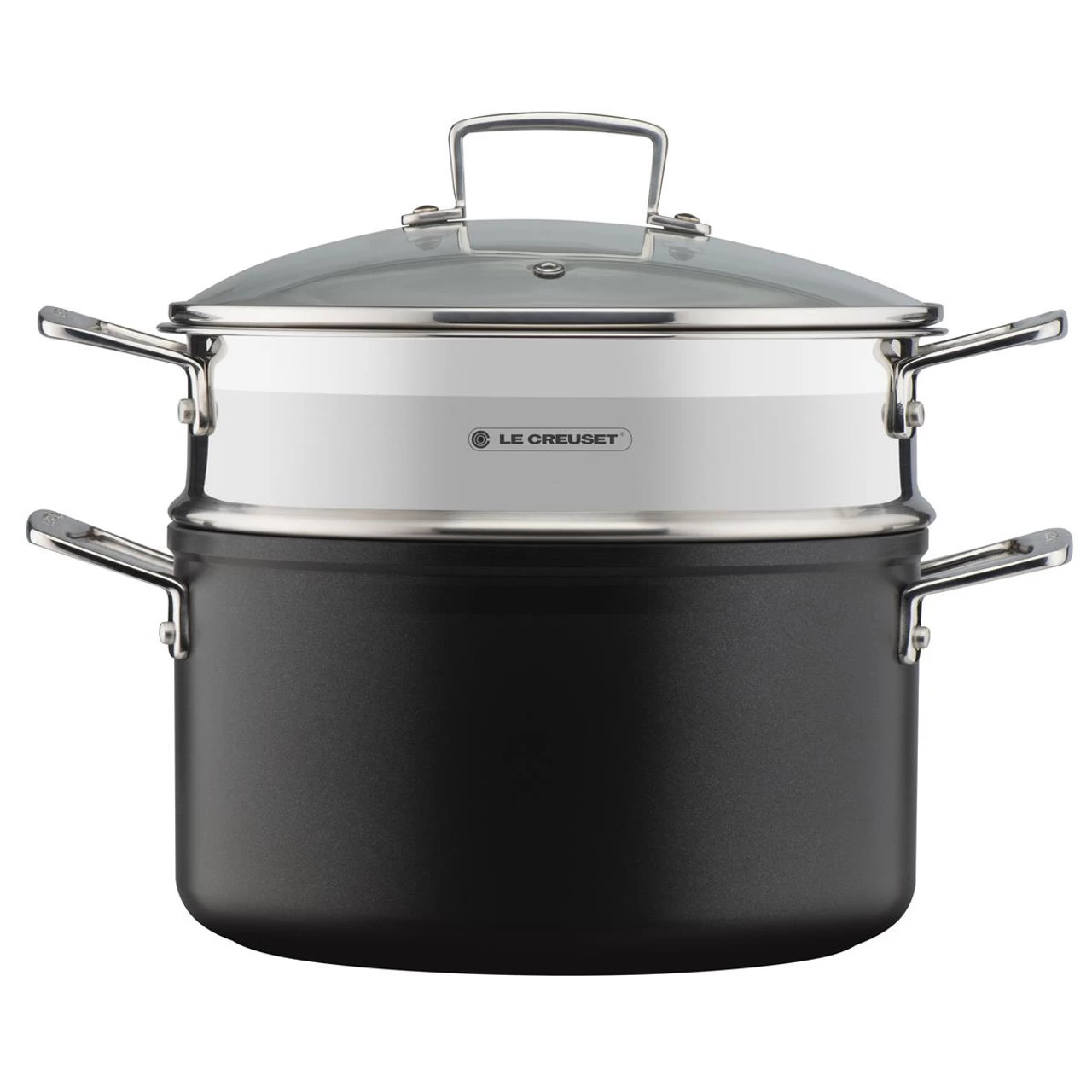 Le Creuset 3 Ply Stainless Steel Large Multi-Steamer With Glass Lid - Image 3