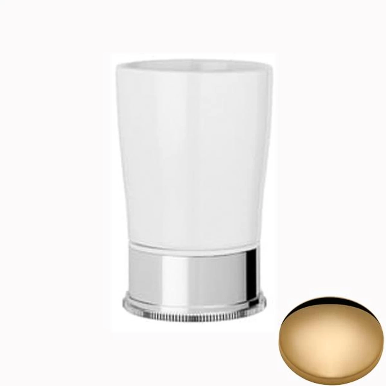 Samuel Heath Style Moderne Freestanding White Ceramic Tumbler Holder N6665W