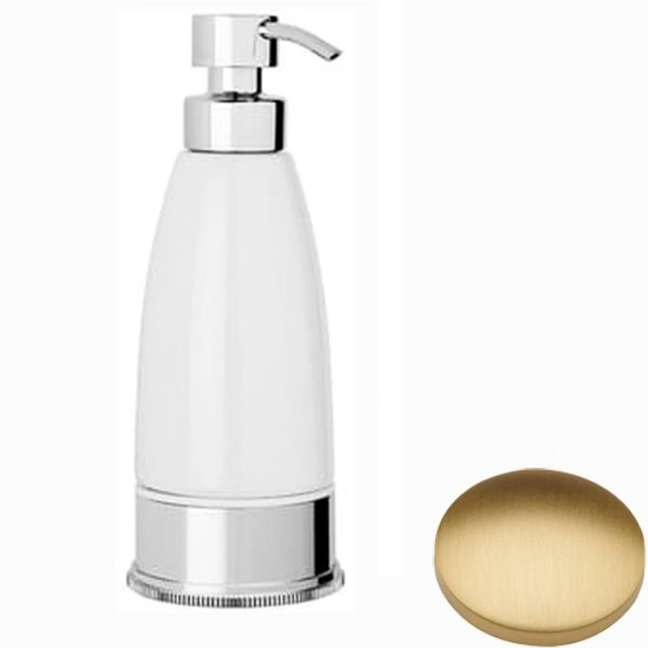 Samuel Heath Style Moderne Freestanding White Ceramic Liquid Soap Dispenser N6666W - Image 9