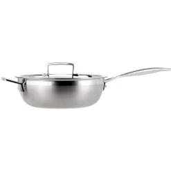 Le Creuset 3 Ply Stainless Steel 24cm Non-Stick Chefs Pan With Lid