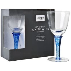 Denby Imperial Blue White Wine Glass
