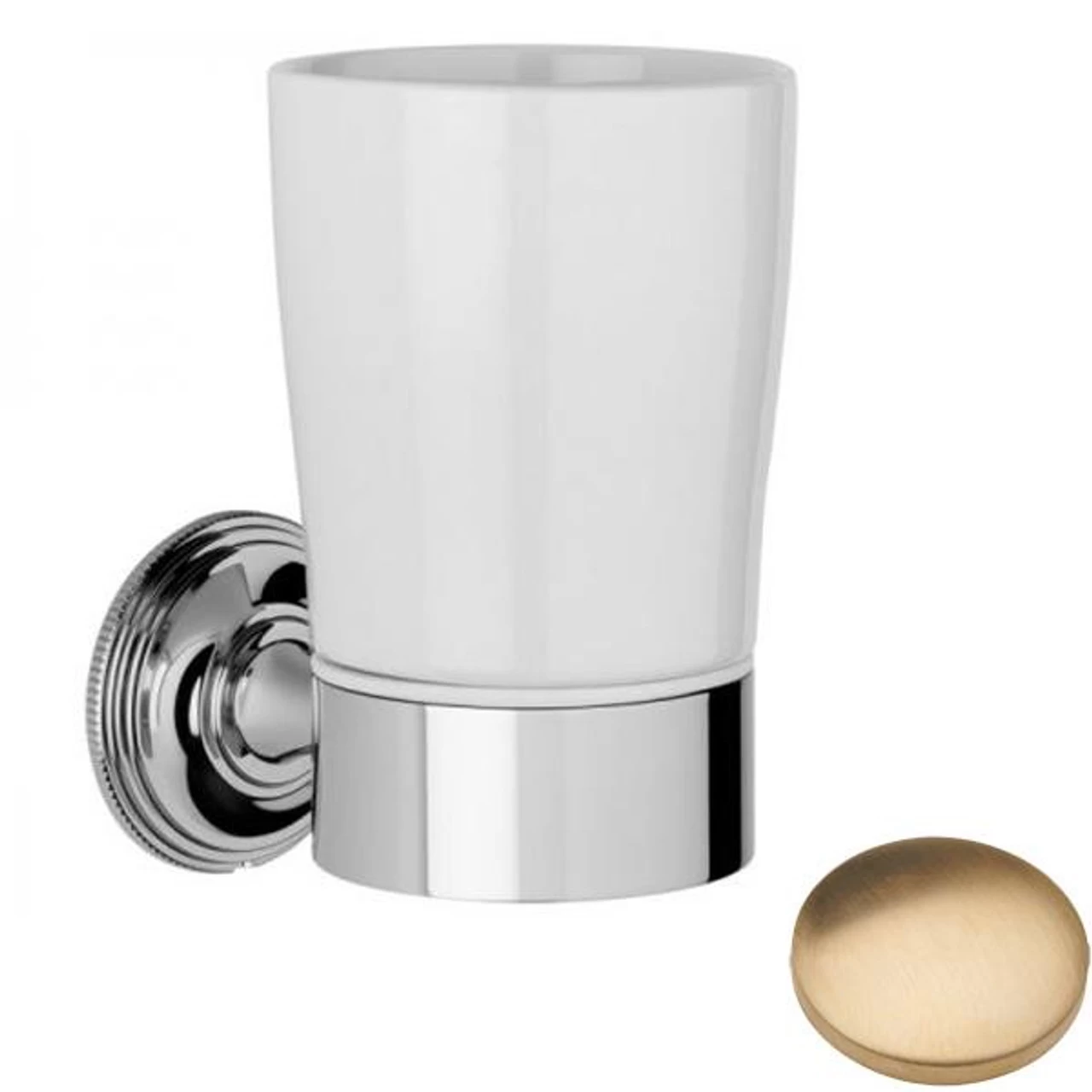 Samuel Heath Style Moderne Tumbler Holder White Ceramic N6635W - Image 2