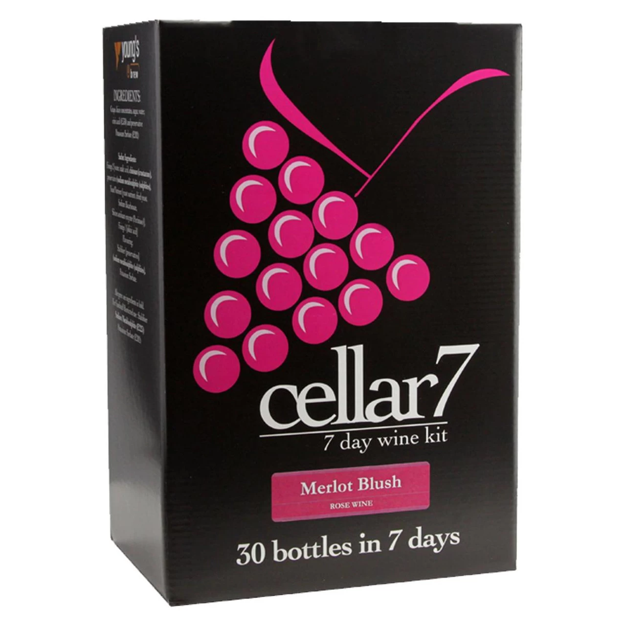 Youngs Cellar 7 Merlot Blush 30 Bottle Wine Kit