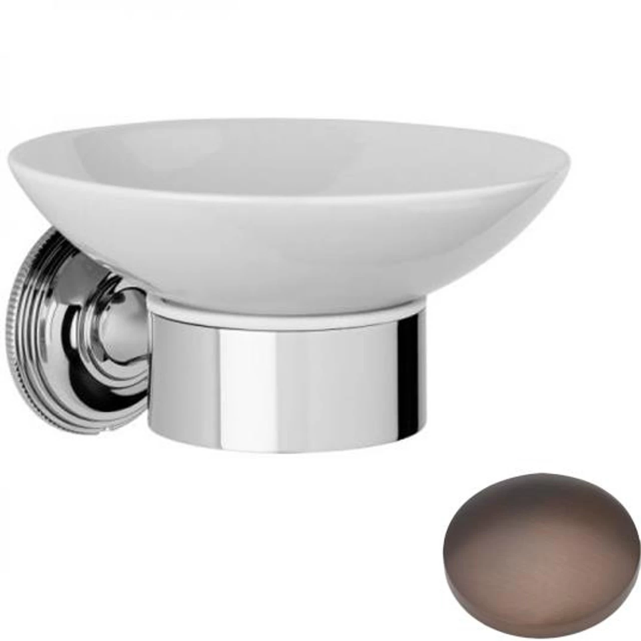 Samuel Heath Style Moderne Soap Holder White Ceramic N6634W - Image 2